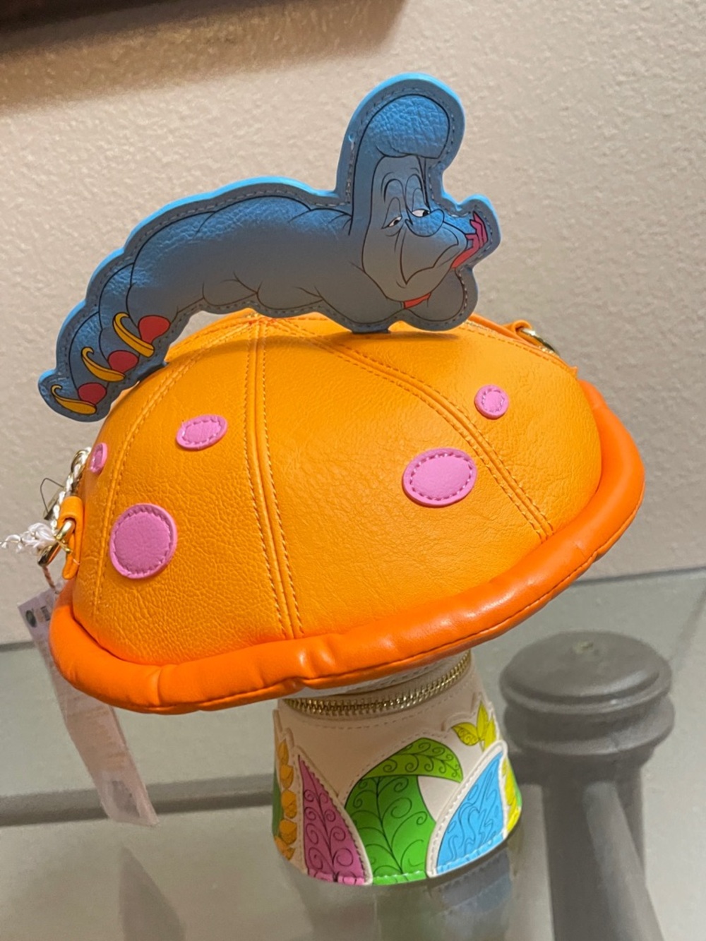 Stitch Shoppe Alice in Wonderland Caterpillar Mushroom Crossbody Bag